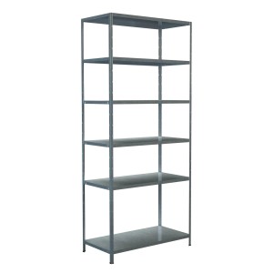 Verzinktes Schulte Steckregal mit 6 Böden, 230x100x50 cm, ideal für Lagerung und Ordnung.
