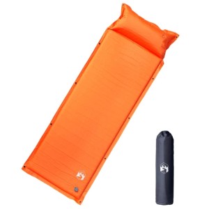 vidaXL Selbstaufblasende Isomatte mit Kissen Orange 4007134