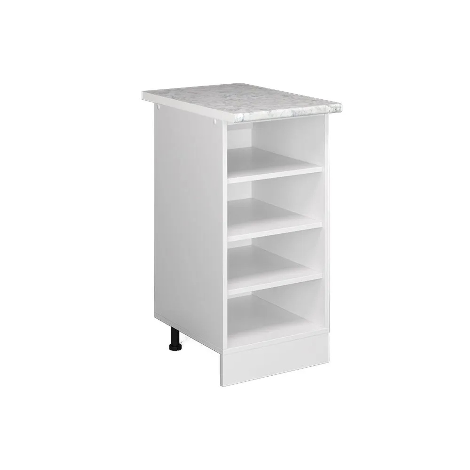 Vicco Küchenregal R-Line Offener Küchenschrank Weiß Weiß 40 cm AP Marmor