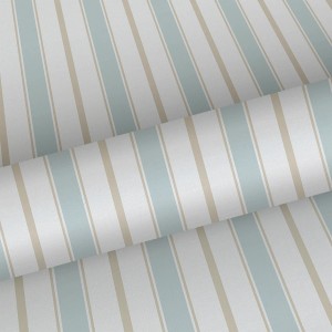Sanders & Sanders Tapete Streifen Hellblau Und Beige 53 Cm X 1005 Cm 640702
