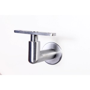 Handlaufkonsole im 2er Set, L-Form, matt Chrom, Zubehör für Treppengeländer.