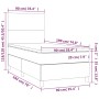vidaXL Boxspringbett hellgrau 90x190 cm mit Matratze und Kopfteil, Stoffbezug.