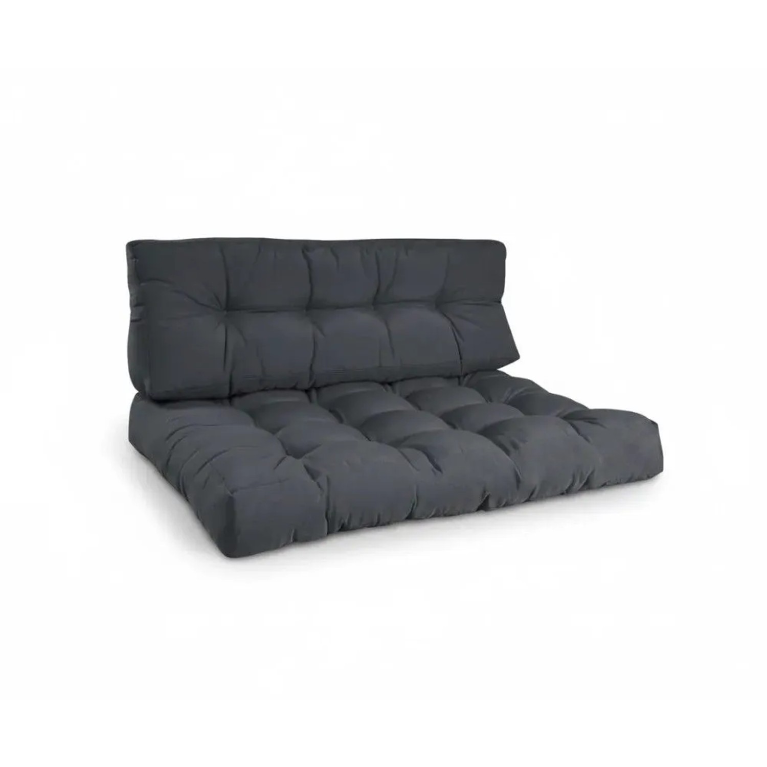 Beautissu ECO Style Palettenkissen Sitz 120x80x15cm Graphitgrau + Rücken 1tlg