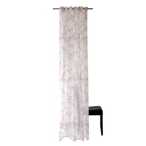 Bricoflor Fertigschal Damian Rose mit rosa Muster für Fenster.