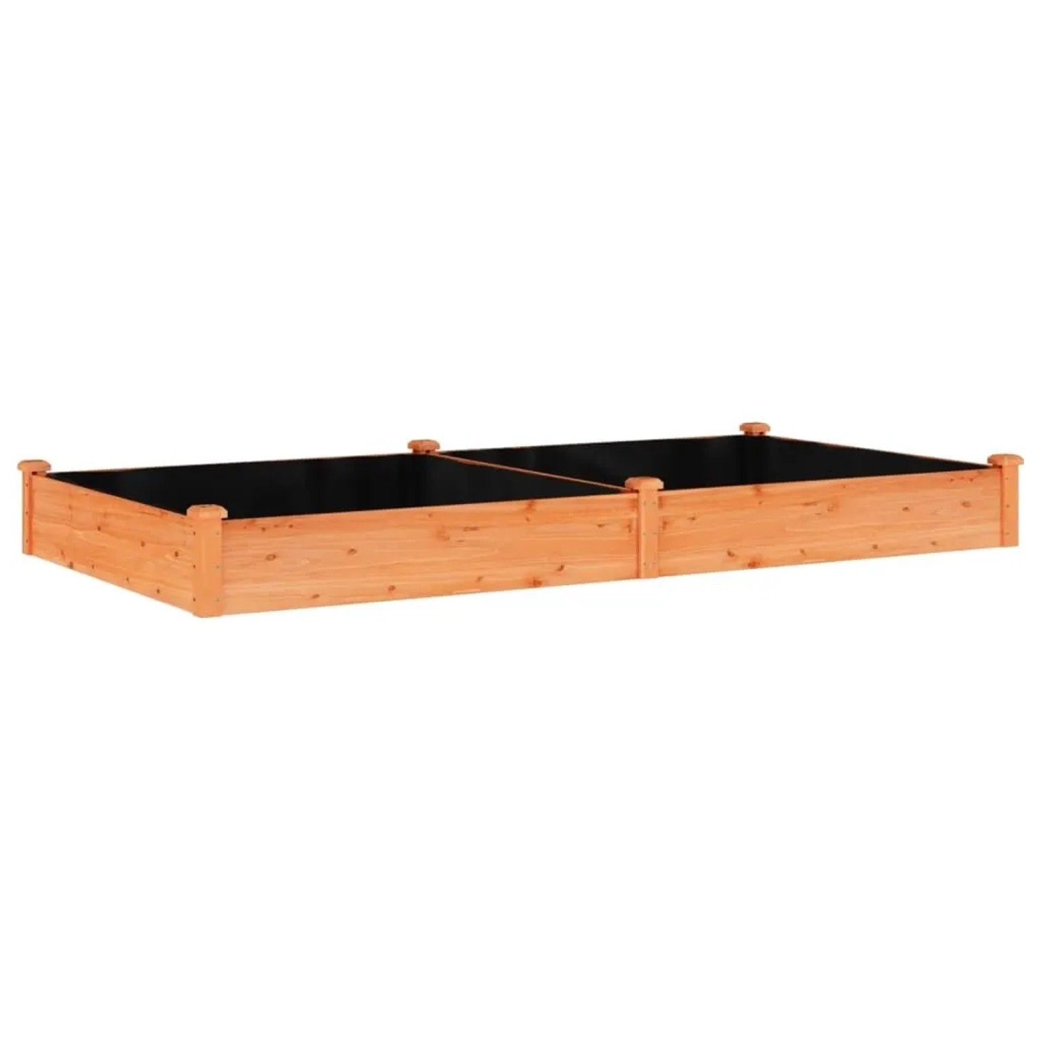vidaXL Hochbeet mit Einsatz Braun 240x120x25 cm Massivholz Tanne 364302