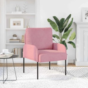 vidaXL Sofas mit Kissen 55cm Rosa Sperrholz 42023441