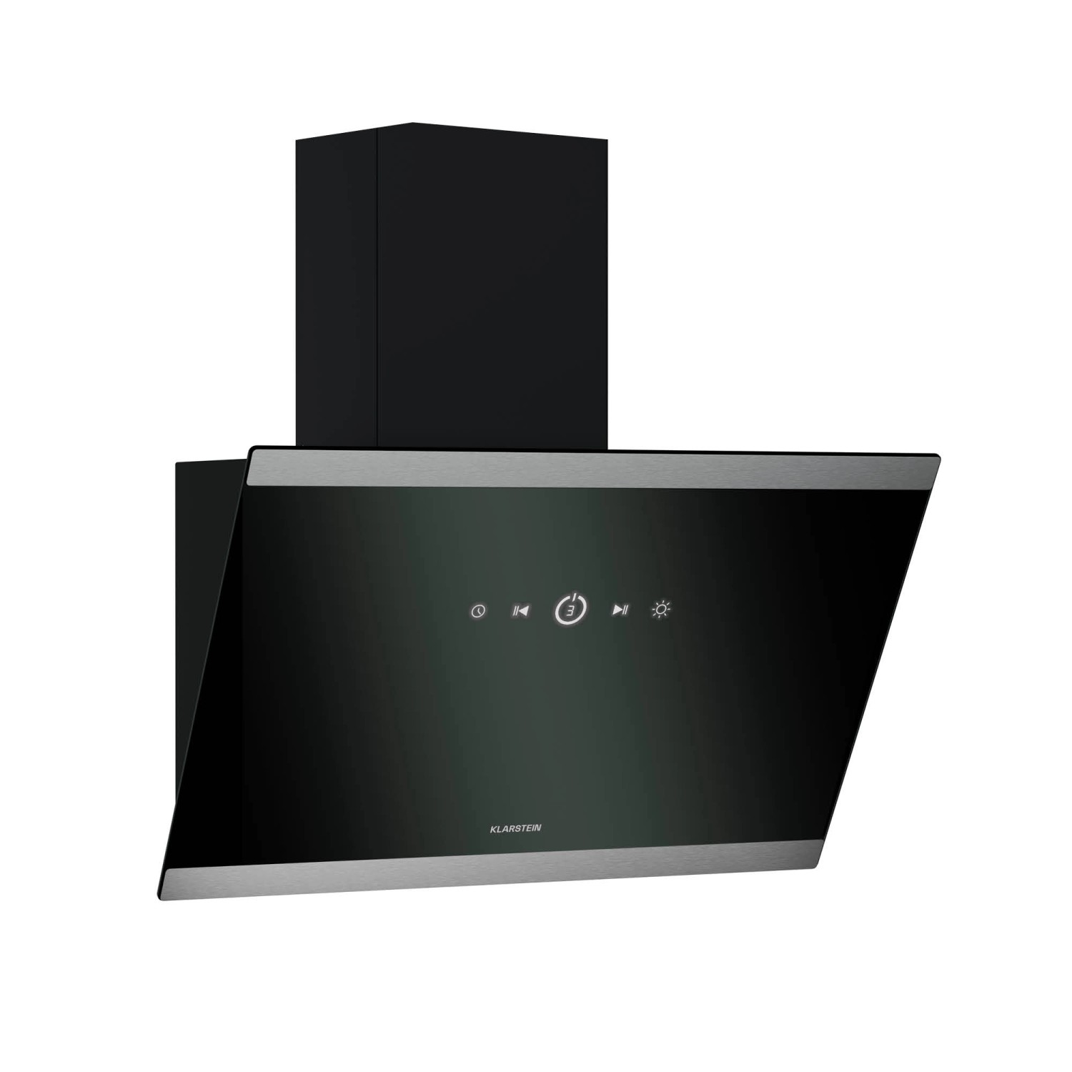 Klarstein FlashLine Dunstabzugshaube A++ 524m³/h 3 Stufen Touch LED Abluft/Umluft 100W Schwarz