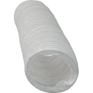 Weißer Marley Flexschlauch (2,5 m) aus Kunststoff für Lüftungssysteme, Ø 100 mm.