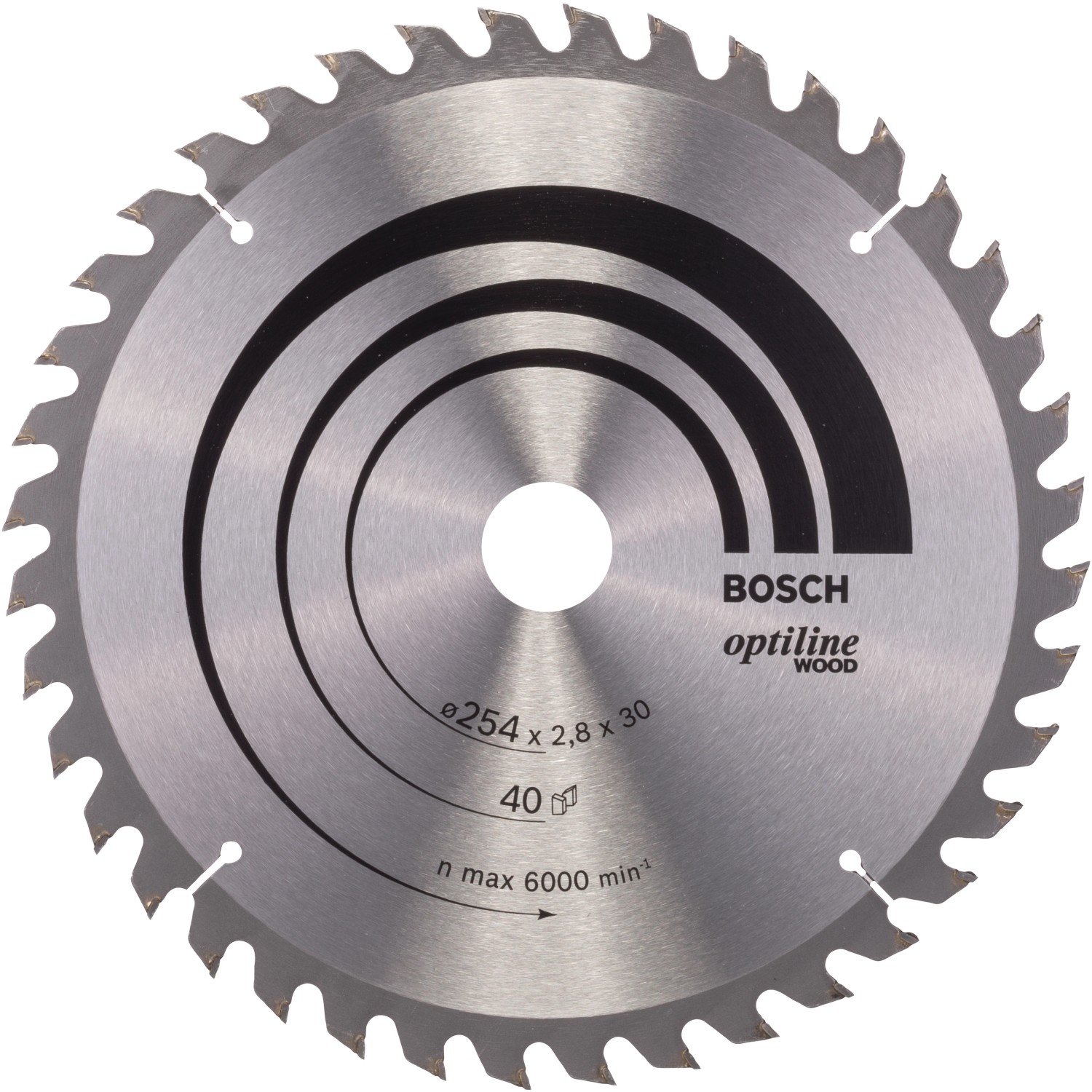 Bosch Kreissägeblatt Optiline Wood 254 mm x 30 mm x 2,8 mm