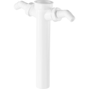 Weißes Verstellrohr (44,8 mm) für Siphonverlängerung am Waschbecken.