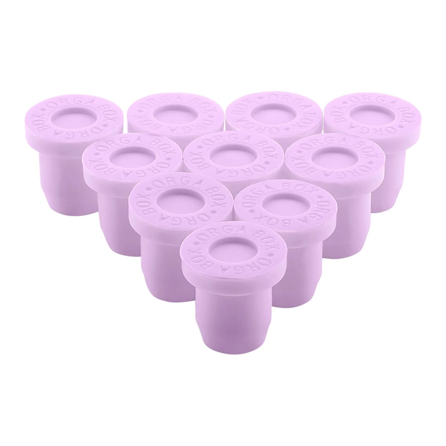 SOTECH 10er Set ORGA BOX Silikonfüße für 10,5 mm Bohrloch Violett