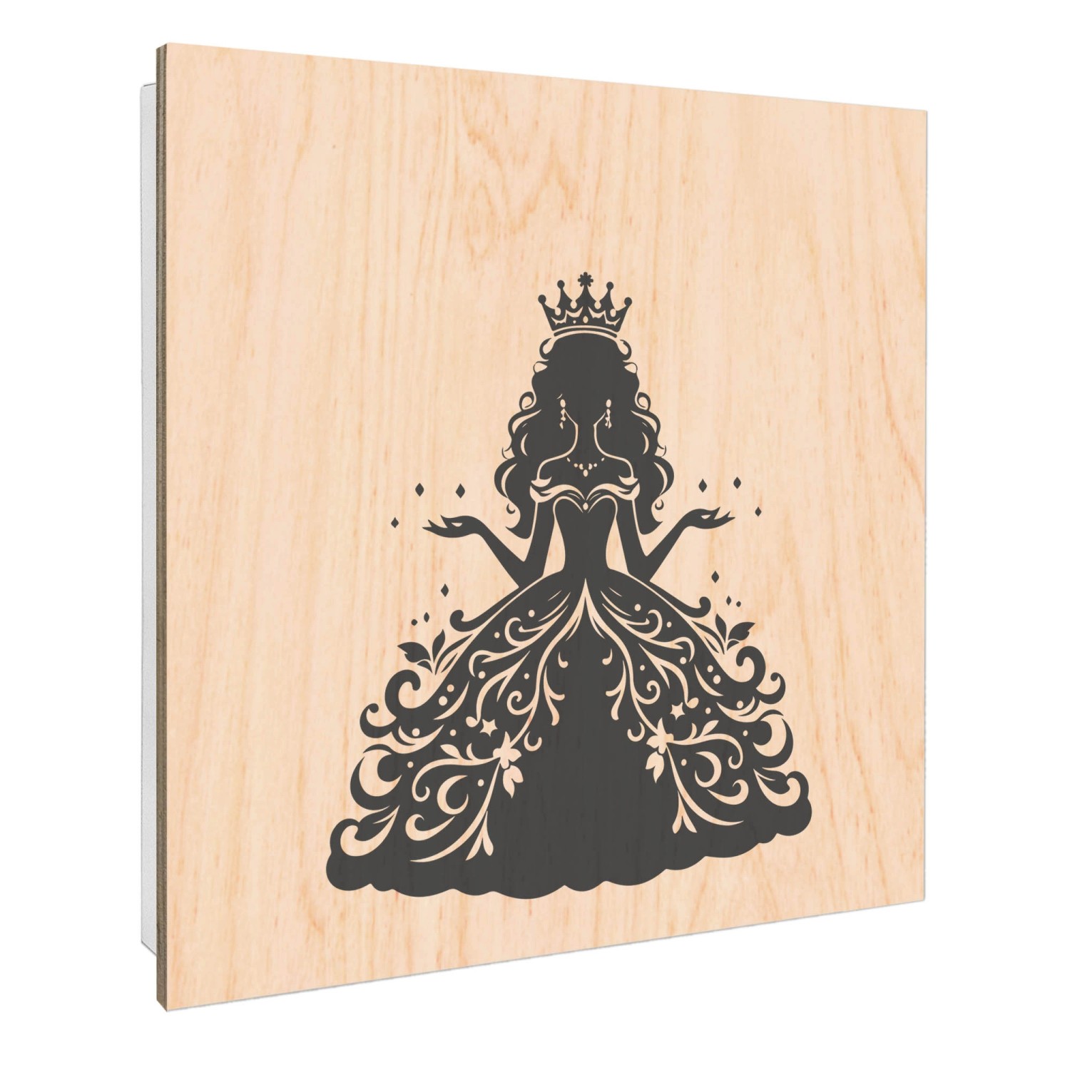 Banjado Großer Schlüsselbox Holz 30x30cm Weiß Scharnier Rechts 50 Haken Sch günstig online kaufen