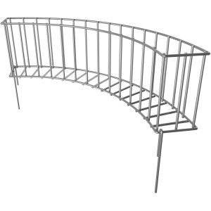 Gebogene Wilk Gabionen-Beetabgrenzung, feuerverzinkt, 75x20x11cm, zur Beetgestaltung.