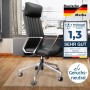 Transparente Floordirekt Bodenschutzmatte unter Bürostuhl auf Hartboden.