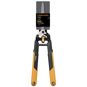 Fiskars HSX96 X-Series Heckenschere, DualAction, orange-schwarz. Gartenschere für präzise Heckenschnitte.