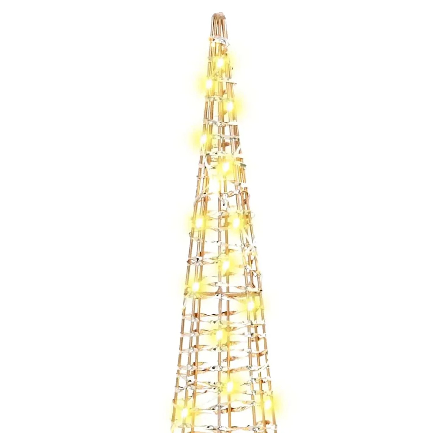 Konischer Weihnachtsbaum aus PET mit warmweißen LEDs, 80 cm hoch, moderne Weihnachtsdekoration.