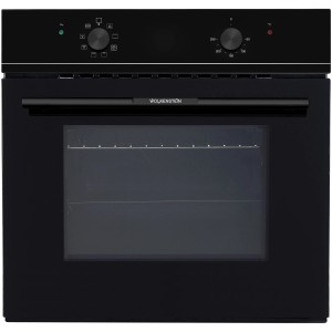 Schwarzer Wolkenstein Einbaubackofen WMO 70 mit Glasfront und Bedienelementen.