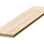 Unbehandelte Fichte Leimholzplatte, 200x50x2,8 cm, ideal für Regalböden und Möbelbau.