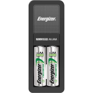 Energizer Mini Ladegerät mit 2 AA 2000 mAh Akkus zum Aufladen von Batterien & Akkus.