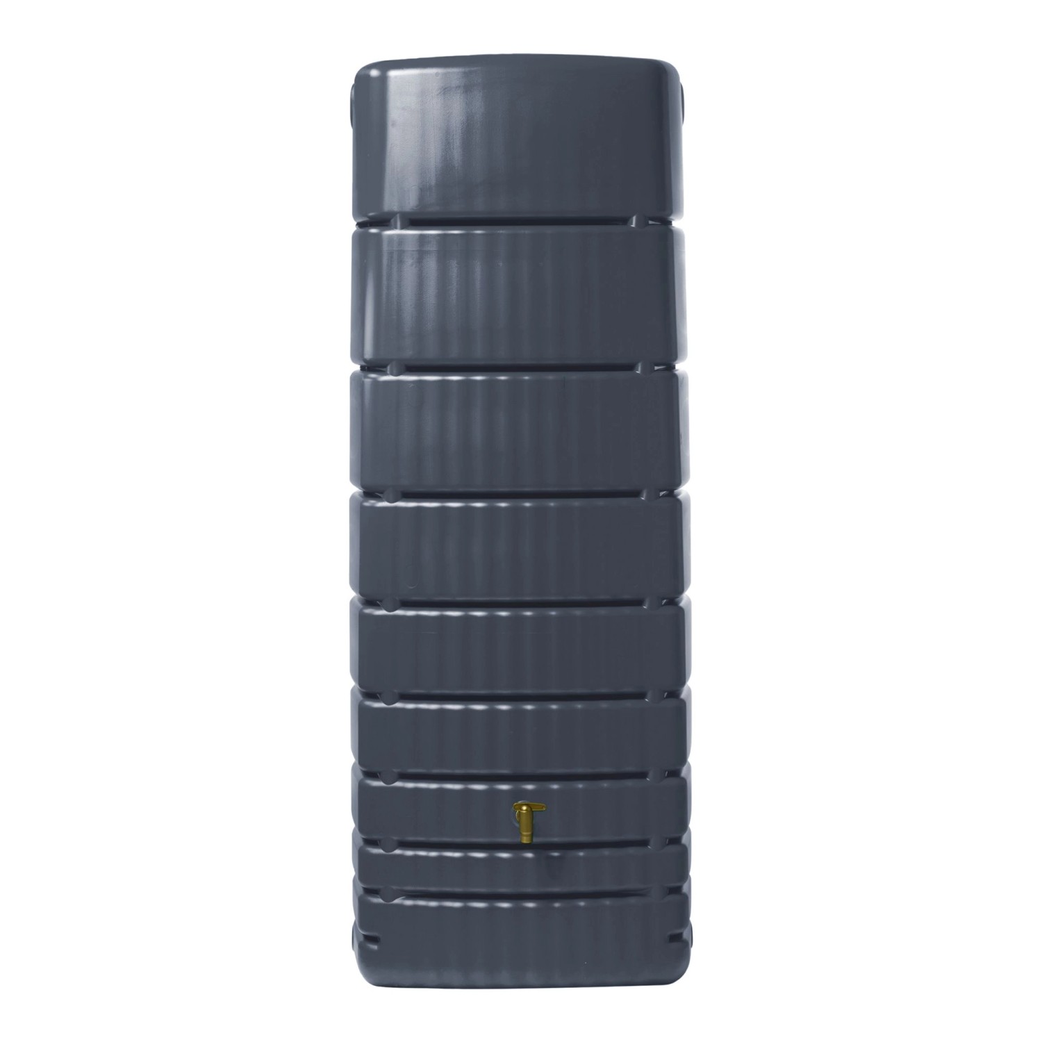 4rain Regenwassertank Slim 650 l Graphit Grey inkl. Auslaufhahn Aqua-Quick