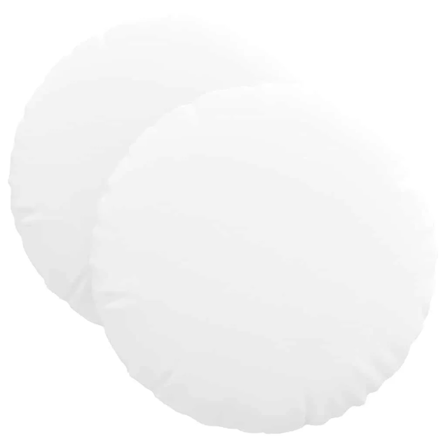 vidaXL Sitzkissen 2 Stk Weiß Ø40 x 13 cm Stoff 42014131 günstig online kaufen