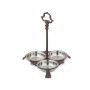 Relaxdays Napfstation Gusseisen Edelstahl Dunkelbraun Silber Tragegriff 37 cm x 31,5 cm x 30 cm 1,1 kg