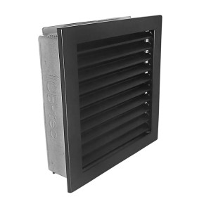 Häusler Kaltluftgitter KG 2323 S Lüftungsgitter Schwarz 230 x 23 mm Abluftgitter