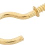 Schraubhaken Gebogen Vermessingt Ø 2,3 x 30 mm 4 Stück