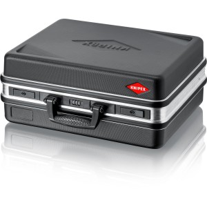 Schwarzer Knipex Werkzeugkoffer Basic mit Zahlenschloss und Tragegriff.