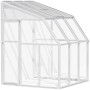 Palram Canopia Gewächshaus Sun Room, 200x201 cm, weiß, mit Polycarbonat Dach und Acrylglas Wänden.