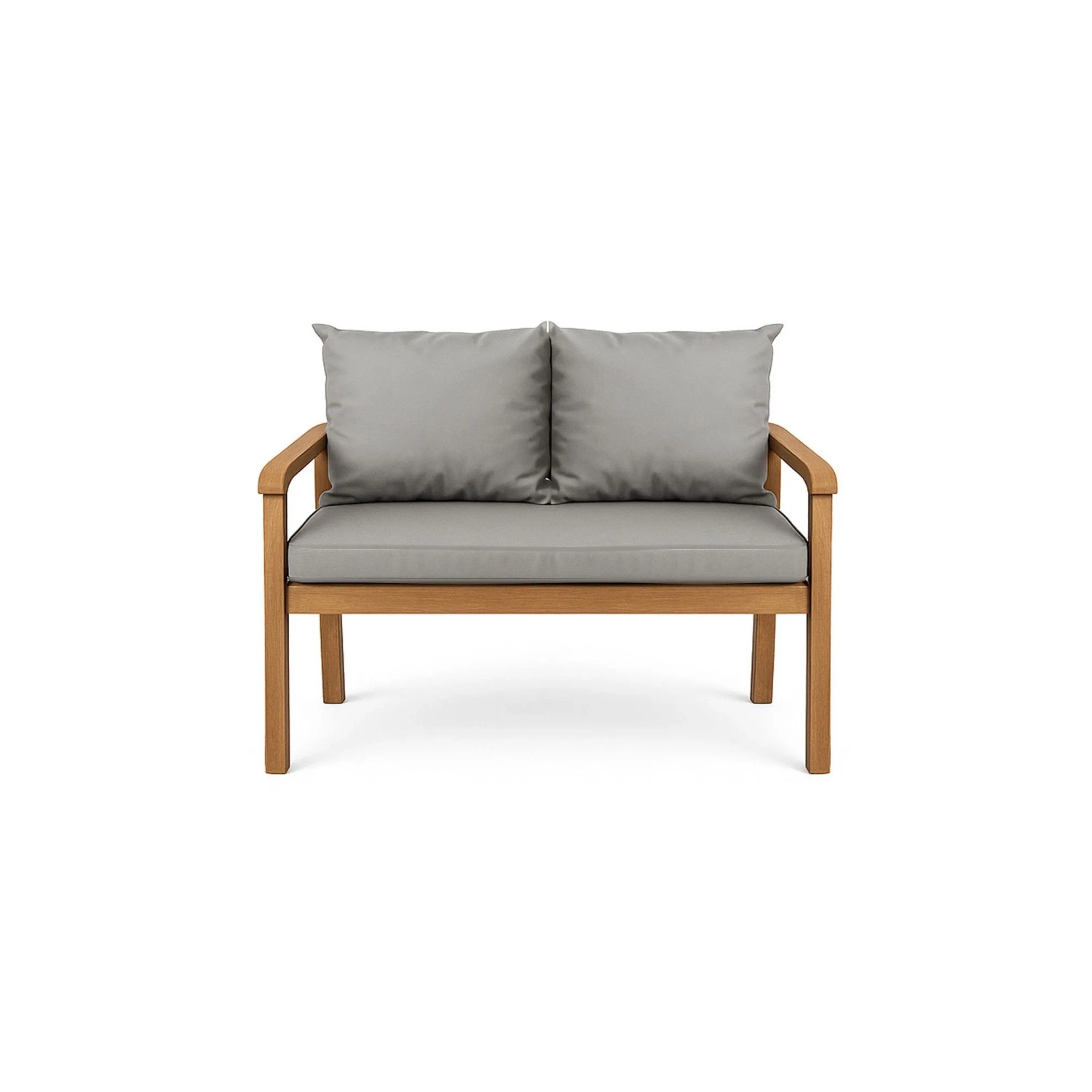 Setgarden Bankkissen-Set, grau, für 2-Sitzer Gartenbänke: Sitzkissen und zwei Rückenkissen.