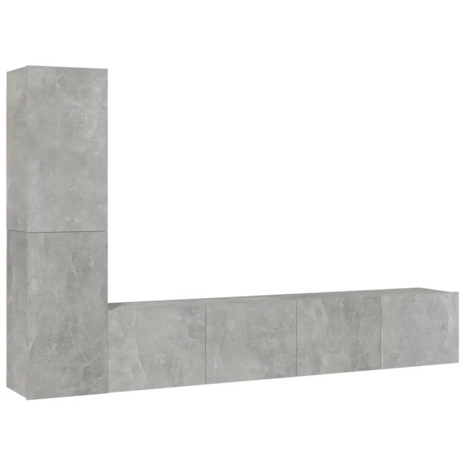 vidaXL 4-Tlg TV-Schrank-Set Betongrau Holzwerkstoff 3114313