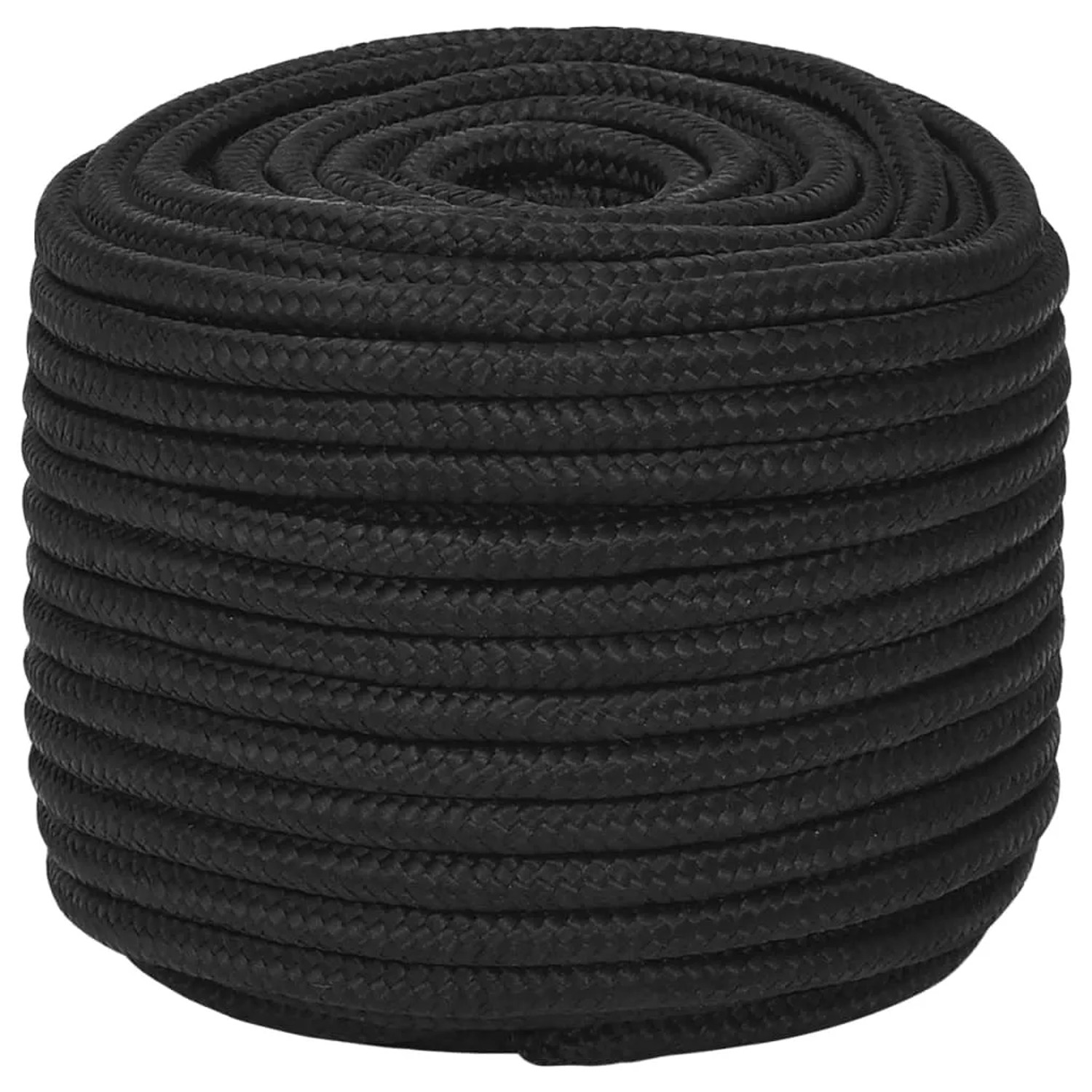 vidaXL Bootsseil Schwarz 14 mm 100 m Polypropylen 152517