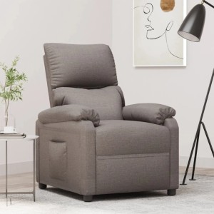 vidaXL Relaxsessel, taupefarbener Stoff, verstellbare Rückenlehne für optimalen Komfort.