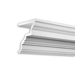 Weiße PROFHOME Eckleiste, Fassadenprofil, Zierleiste, Stuckleiste, 200 cm lang.