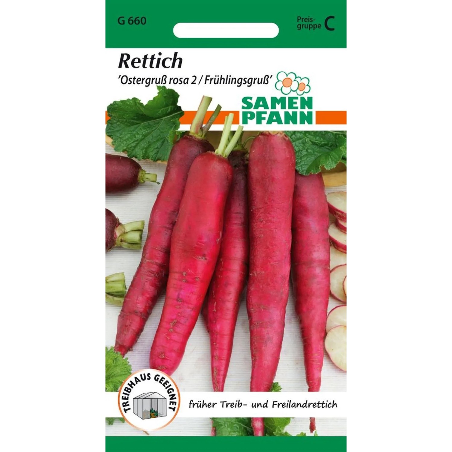 SAMEN PFANN Rettich Ostergruß Rosa 2 Frühlingsgruß
