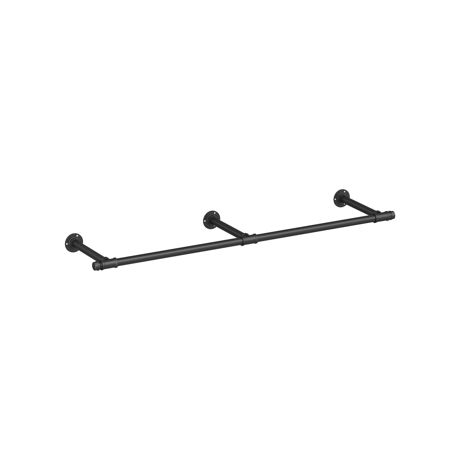 Songmics Kleiderständer Wandmontage 30,4 cm x 170 cm x 7 cm Schwarz