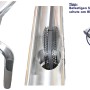 Sarei Dachrinnenheizung 10m in Metall-Dachrinne, Detailansicht mit Kantenschutz.