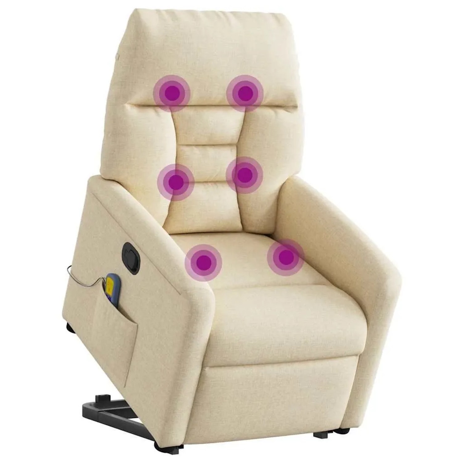 vidaXL Massagesessel mit Aufstehhilfe Creme Stoff 3303050 günstig online kaufen