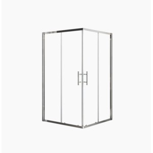 Duschparadies Duschkabine 80x80cm Eckeinstieg Duschkabinen 5mm ESG Sicherheitsglas Dusche Duschtür Höhe 185cm Schiebetür