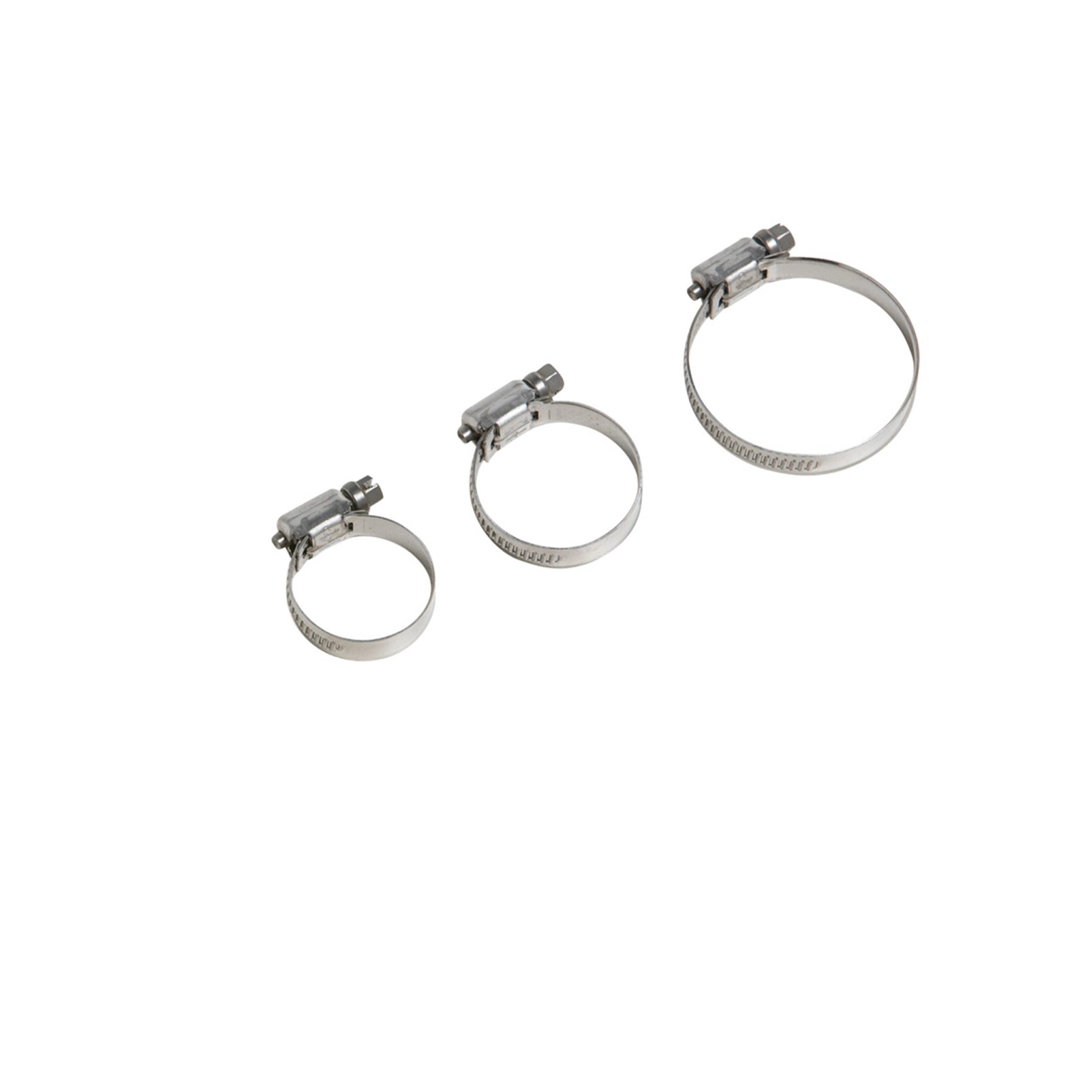 Schlauchschellen-Set 16 mm - 50 mm 15 Stück Edelstahl