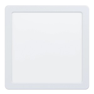 Quadratischer, weißer LED-Einbaustrahler Fueva 5 von Eglo, 21,6 cm.