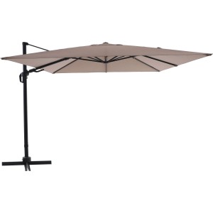 Ampelschirm 299 cm Beige mit Dreh- & Neigungsfunktion