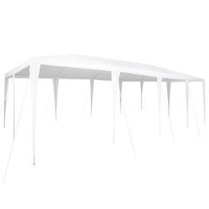 vidaXL Party-Zelt Weiß 800 x 400 x 266 cm Polyethylen und Stahl 42003437