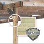 Detailansicht Karibu Pavillon Bever 4: Kesseldruckimprägnierung für optimalen Wetterschutz.