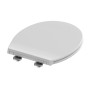 Weißer Schütte WC-Sitz Premium Slim Form mit Absenkautomatik aus Thermoplast.