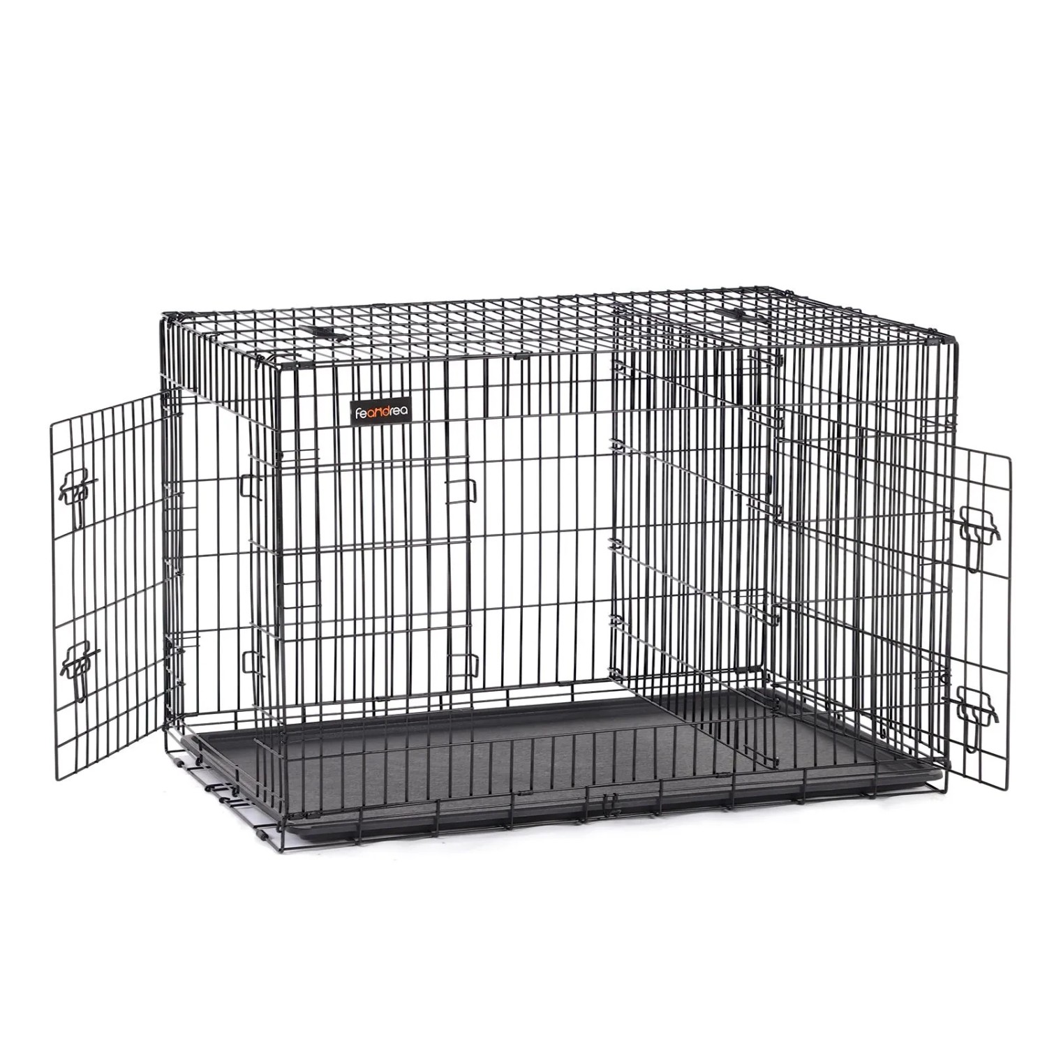 Feandrea Hundebox 122 cm x 74,5 cm x 80,5 cm Schwarz