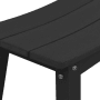 Detailaufnahme: Schwarzes 3-teiliges vidaXL Gartenbar Set aus HDPE mit Holztextur.