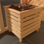 Weka Saunaofen BioS 7,5 kW mit Ofenschutz aus Fichtenholz für Weka Designsauna Sara 1.
