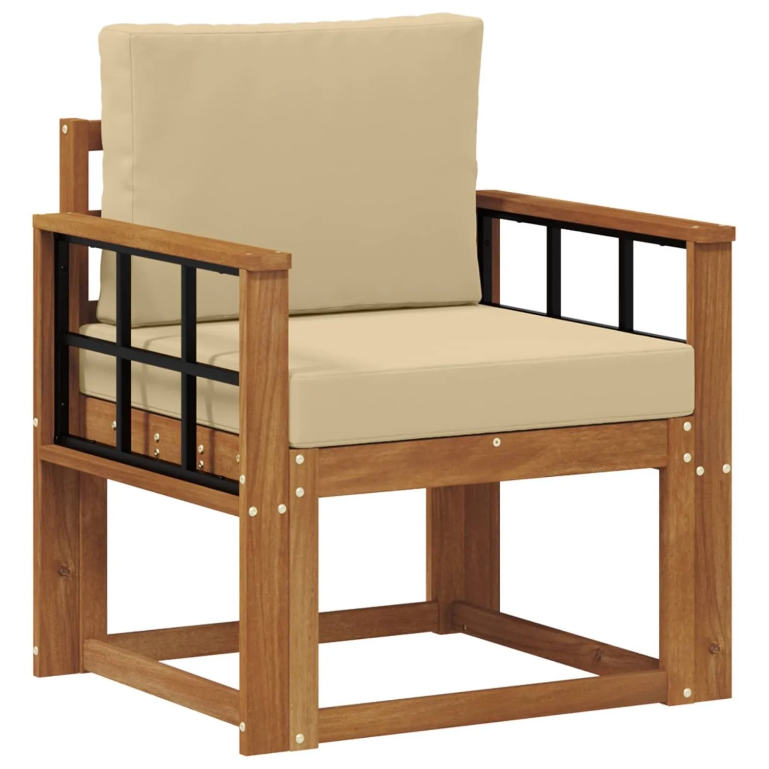 vidaXL Outdoor-Sofagarnitur Massives Akazienholz und Polyester 3436245